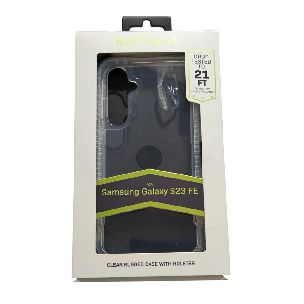 P2. Body Glove Rugged Case and Holster - Samsung Galaxy S23 FE - Clear